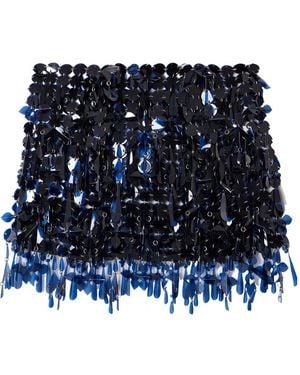 Rabanne Assemblage Sequined Mini Skirt - Blue