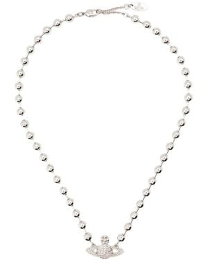 Vivienne Westwood Thames Mini Bas Relief Choker - Metallic