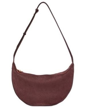 JOSEPH Bean Medium Suede Shoulder Bag - Purple