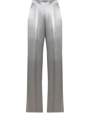 Alberta Ferretti High-Waisted Trousers - Grey