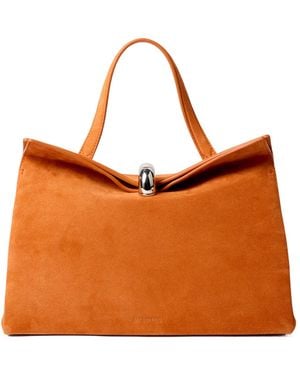 Jacquemus The Valérie Magnetic-Closure Leather Tote Bag - Orange