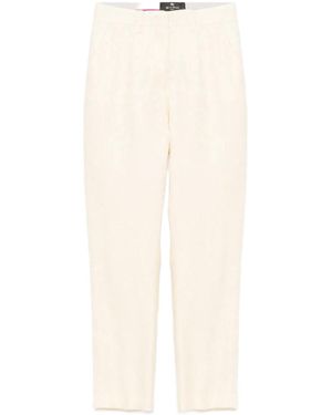 Etro Paisley-Jacquard Trousers - White