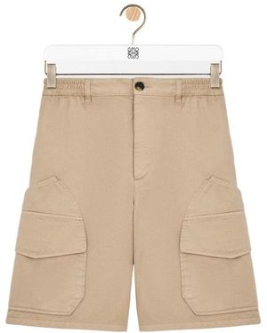 Loewe Elasticated Cargo Shorts - Natural