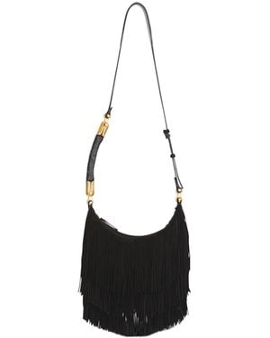 Balmain Ébène Fringed Hobo Bag - White