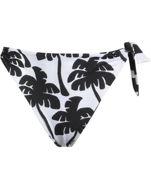 FARM Rio Printed High-Waisted Bikini - Black