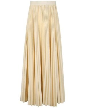 Eleventy Pleated Midi Skirt - Natural