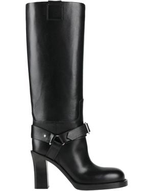 Burberry Simple Leather Boots - Black