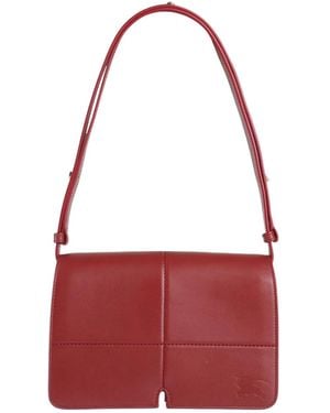 Burberry Medium-Sized Genuine Leather Handbag - Red