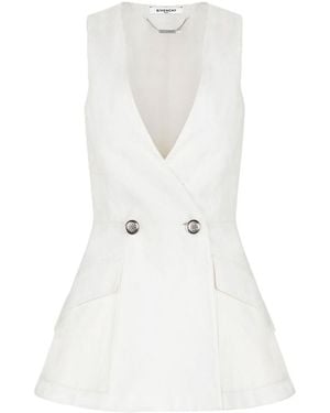 Givenchy Sleeveless Blazer Jacket - White