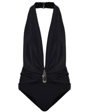 Christopher Esber Pleated One-Piece Swimsuit - Blue