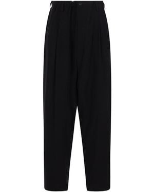 Yohji Yamamoto Pleated Trousers - Black