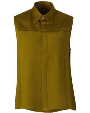 Ami Paris Buttoned Sleeveless Shirt - Green