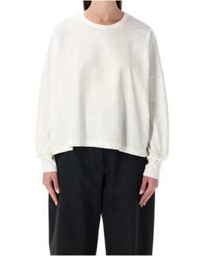 Studio Nicholson Loop Oversized Long Sleeve Top - White