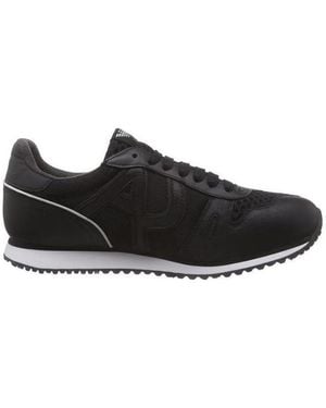 Armani Jeans Laced Sneakers - Black
