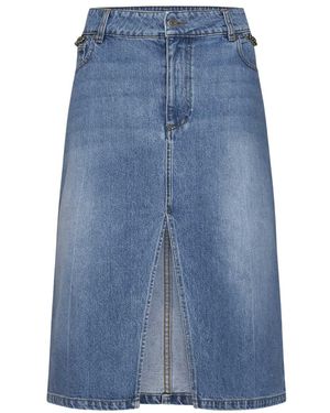 Stella McCartney Front Slit Denim Skirt - Blue