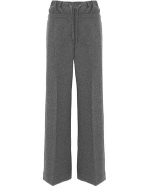 JW Anderson Double-Waist Wool Pants - Gray