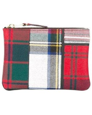 Comme des Garçons Comme Des Garçons Wallet Tartan Zip-Up Wallet - Red