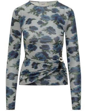 Coperni Patterned Slim-Fit Top - Blue