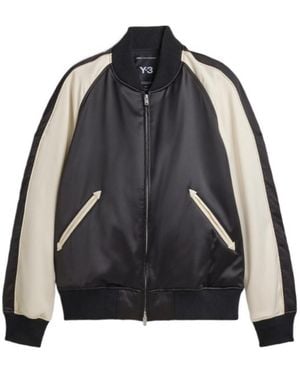 Y-3 Liquid Logo Satin Souvenir Jacket - Black