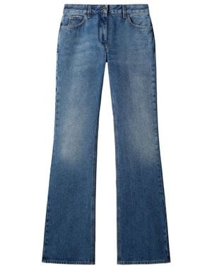 Off-White c/o Virgil Abloh Logo Patch Flared Jeans - Blue