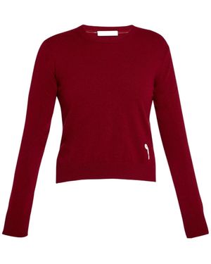 Erdem Long-Sleeved Cashmere Knit Sweater - Red