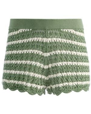 Alice + Olivia Crocheted Shorts - Green