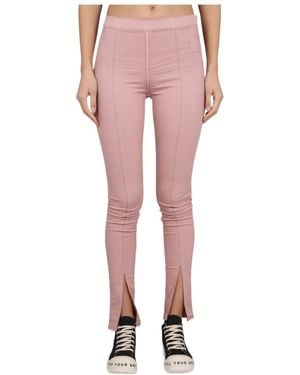 Rick Owens Slit-Detailed Stretch Leggings - Pink