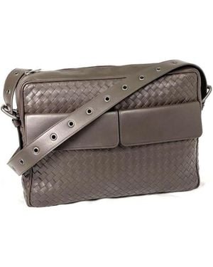Bottega Veneta Woven Shoulder Bag - Grey