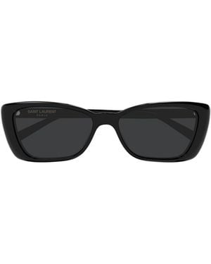 Saint Laurent Sl943 Rectangle-Frame Sunglasses - Black