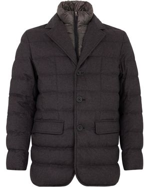 Herno Quilted Padded Coat - Grey