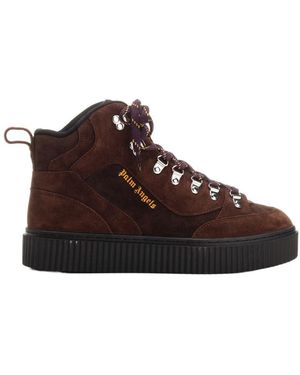 Palm Angels Lace-Up Hiking Boots - Brown