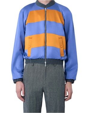 Dries Van Noten Vinnys Reversible Bomber Jacket - Blue