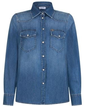 Liu Jo Denim Wash Shirt - Blue