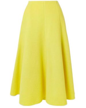 Gabriela Hearst Maureen Recycled-Cashmere Midi Skirt - Yellow