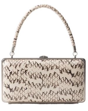 Prada Ayers Leather Clutch - Natural