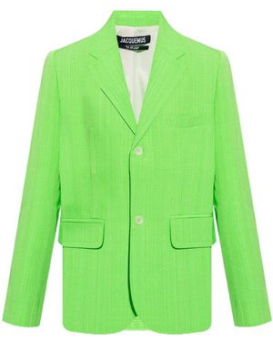 Jacquemus Single-Breasted Suit Jacket - Green