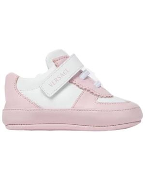 Versace ヴェルサーチ キッズ ロゴストラップ プレウォーカーシューズ - Pink