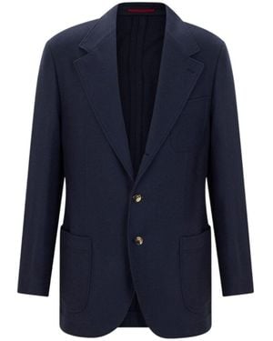 Brunello Cucinelli Long-Sleeve Casual Jacket - Blue