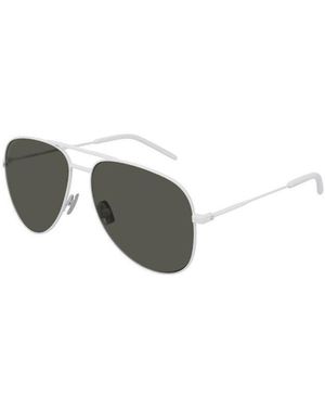 Saint Laurent Logo Sunglasses - Metallic