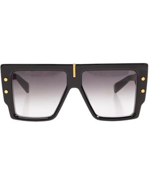 Balmain B-Grand Rectangle-Frame Gradient Sunglasses - Multicolour