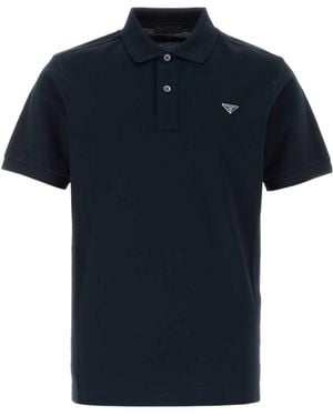 Prada Short-Sleeved Polo Shirt - Blue