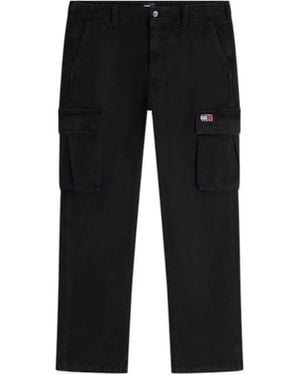 Tommy Hilfiger Otis Canvas Straight Cargo Trousers - Black