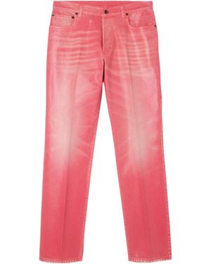 Burberry Slim Coated Jeans - Red