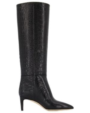 Paris Texas Knee-High Pointed Toe Boots - Black