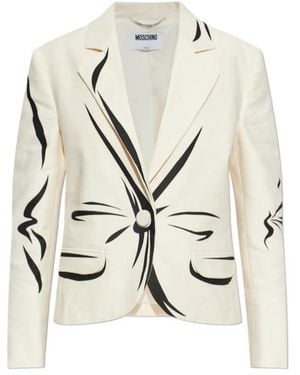 Moschino Printed Cloth Jacket - White