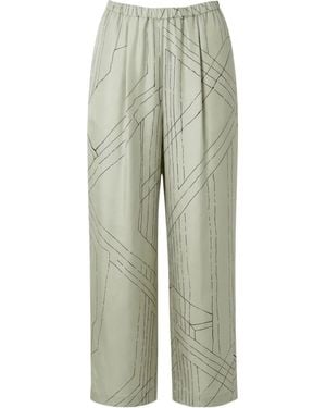 Alysi Casual Trousers With Elastic Waist - Green