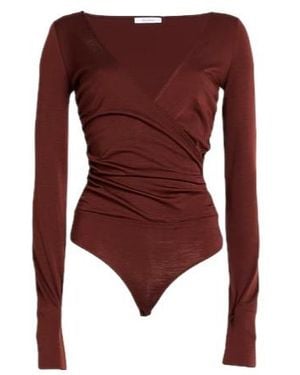 Max Mara Solid Colour Long-Sleeve Jumpsuit - Red