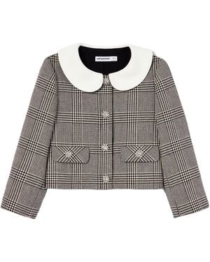 Self-Portrait Embellished Jacket - Gray