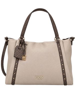 Liu Jo Logo Tote Bag - Natural