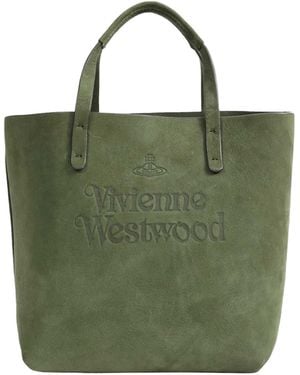 Vivienne Westwood Small Logo-Embossed Tote Bag - Green